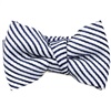 Dark Blue and White Stripes Baby's Bow Tie