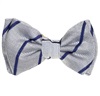 Blue and Grey Stripes Baby Bow Tie