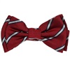 Garnet Silk Baby's Bow Tie with Stripes