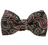 Green Baby's Bow Tie with Burgundy Paisley