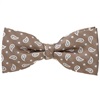 Beige Bow Tie with White Cashmere