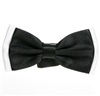 Black and White Satin Bow Tie
