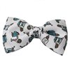 White Bow Tie with Turquoise Scooter
