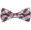 Grey, Blue and Garnet Tartan Bow Tie