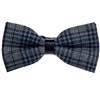 Grey and Black Tartan Bow Tie