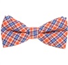 Royal Blue and Orange Tartan Bow Tie
