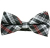 Black and Red Tartan Bow Tie