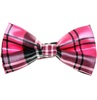 Fuchsia and Black Tartan Bow Tie