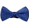 Black and Royal Blue Checked Bow Tie