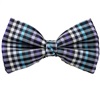 Black, White and Blue Vichy Checks Bow Tie