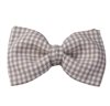 Beige Vichy Checks Bow Tie