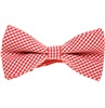 Red and White Vichy Checks Bow Tie