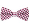 Fuchsia, Black and White Vichy Checks Bow Tie