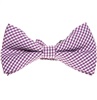 Purple and White Vichy Checks Bow Tie