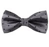 Grey Bow Tie with Black Dots