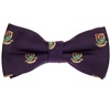 Purple Bow Tie with Heraldic Shield