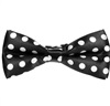 Black Bow Tie with White Dots
