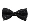 Black Bow Tie with White Dots