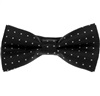 Black Bow Tie with White Clovers