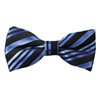 Black Bow Tie with Blue Stripes