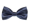 Boy's Dark Blue Bow Tie with White Dots