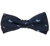 Boy's Dark Blue Bow Tie with Dogs