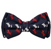 Boy's Dark Blue Bow Tie with Schnauzer