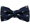 Boy's Dark Blue Bow Tie with Turtles
