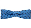 Boy's Royal Blue Bow Tie with Orange Paisley
