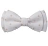 White Boy's Bow Tie with Beige Dots
