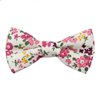 White Boy's Bow Tie with Flowers