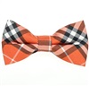 Boy's Orange Tartan Bow Tie