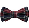 Boy's Red and Dark Blue Tartan Bow Tie