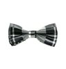 Boy's Black and White Plaid Bow Tie