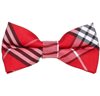 Boy's Red and Black Scotch Plaid Bow Tie
