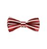 Boy's Garnet and White Stripes Bow Tie