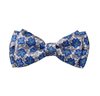 Blue Silk Boy's Bow Tie with Flowers