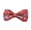Dark Orange Silk Boy's Bow Tie with Flowers