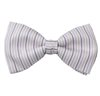 Bow Tie with Light Purple and Beige Stripes