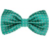 Green Bow Tie with White Daisies