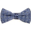 Blue Bow Tie and Pocket Square with Paisley