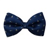Blue Bow Tie and Pocket Square with Stirrup