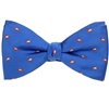 Royal Blue Bow Tie and Pocket Square with Brown Paisley
