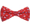 Garnet Bow Tie and Pocket Square with Butterflies