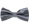 Grey Bow Tie and Pocket Square with Checks