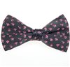 Grey with Roses Bow Tie and Pocket Square