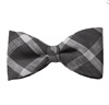 Grey and White Checked Bow Tie and Pocket Square