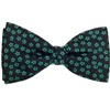 Black Bow Tie and Pocket Handkerchief with Flowers