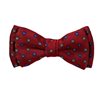 Burgundy Boy's Bow Tie and Pocket Square with Flowers