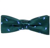 Dark Green Boy's Bow Tie and Pocket Square with Paisley